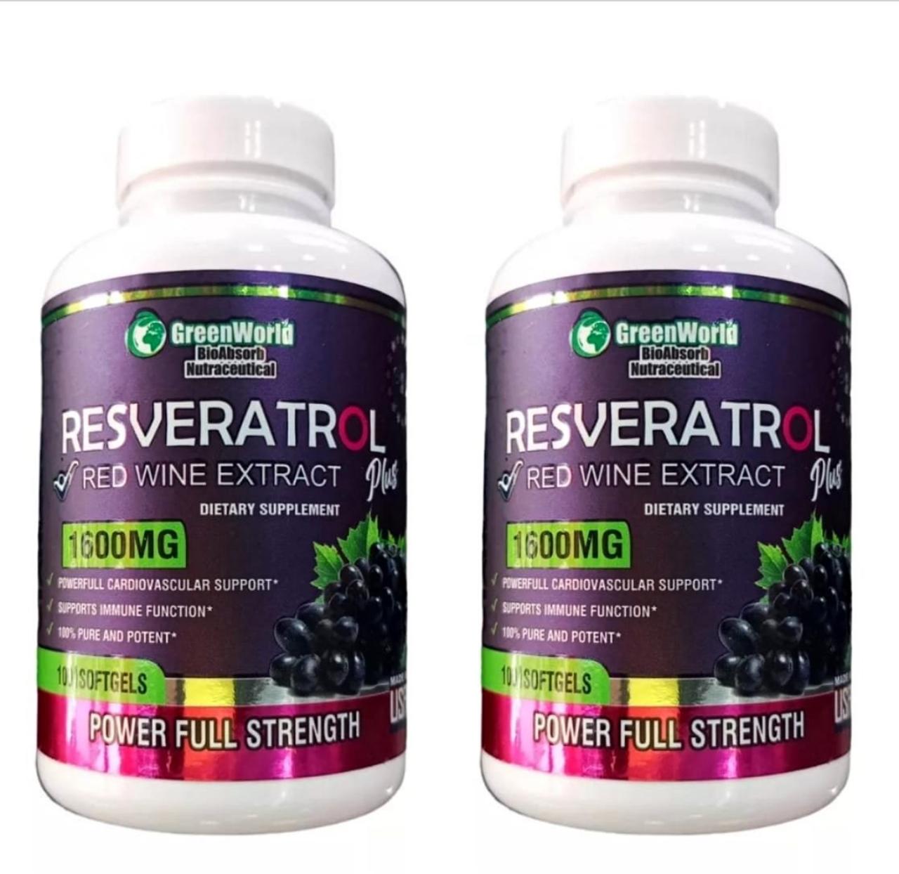 RESVERATROL (ANTIENVEJECIMIENTO) Green world combo x 2UND